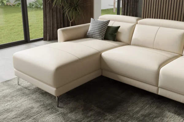 Andria Leather Reclining Sectional Sofa - Image 4