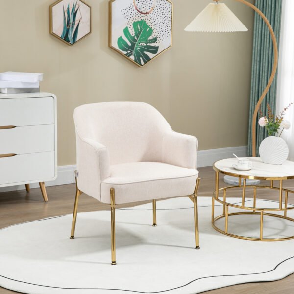 Armchair with Gold Metal Legs - Image 9