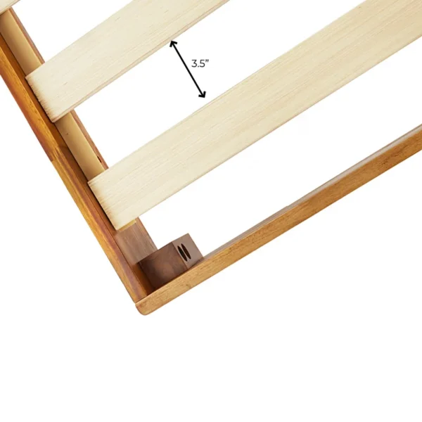 Vivian Solid Wood Platform Bed with Headboard, Rustic Bed Frame - Image 10