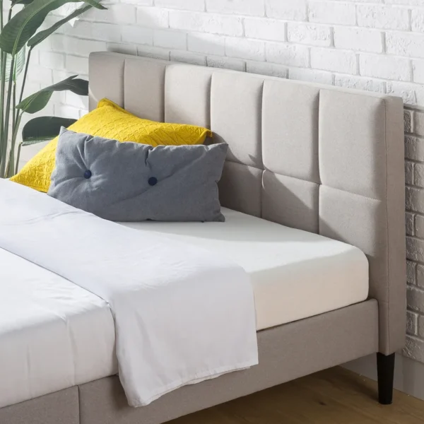 Suhavi Contemporary Modern Tufted Upholstered Low Profile Platform Bed - Image 10