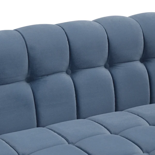 Modern 3-piece sofa set with solid wood legs, buttoned tufted backrest, Dutch fleece upholstered sofa set - Image 10