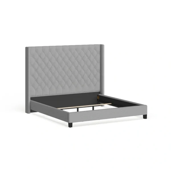 Naples Wingback Button Tufted Tall Headboard Bed - Image 5
