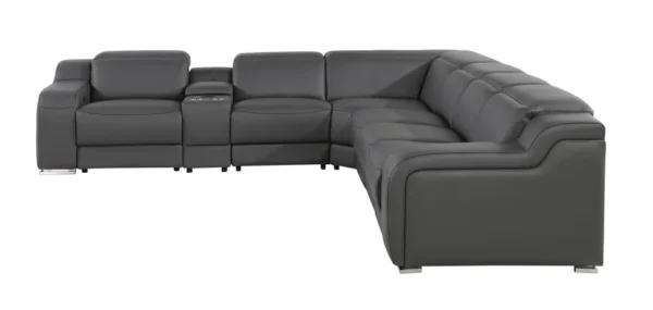 Tahari - Piece Top Grain Leather Power Reclining Sectional - Image 12
