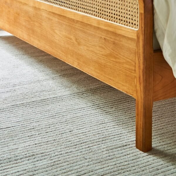 Tropical Rattan Style Bed in Brown with Headboard and Footboard - Image 11