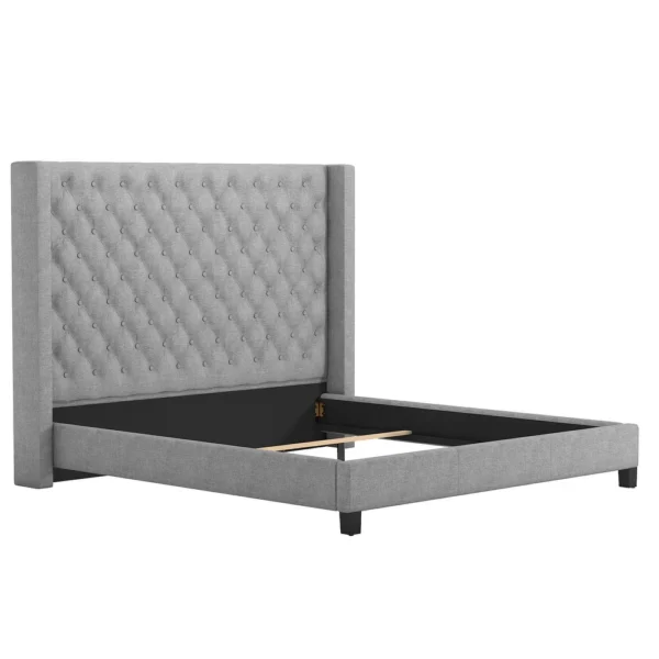 Naples Wingback Button Tufted Tall Headboard Bed - Image 6