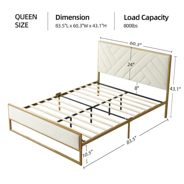 Sheila Upholstered Platform Bed with Velvet Tufted Headboard - Image 12