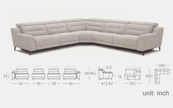 Maestrale Modern Motion Sectional - Image 14