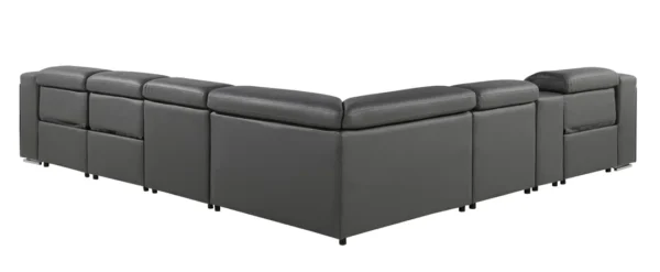 Tahari - Piece Top Grain Leather Power Reclining Sectional - Image 13