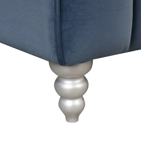 Modern 3-piece sofa set with solid wood legs, buttoned tufted backrest, Dutch fleece upholstered sofa set - Image 14