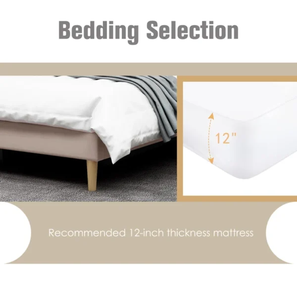 Eriksay Low Profile Upholstered Platform Bed with Winback Headboard - Image 14