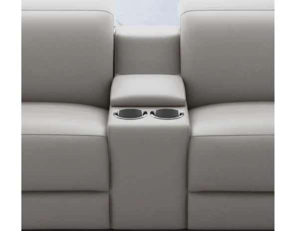 Aurora Leather Power Headrest Power Reclining Sectional - Image 13