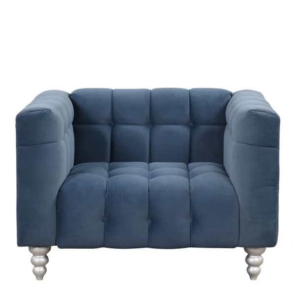 Modern 3-piece sofa set with solid wood legs, buttoned tufted backrest, Dutch fleece upholstered sofa set - Image 17