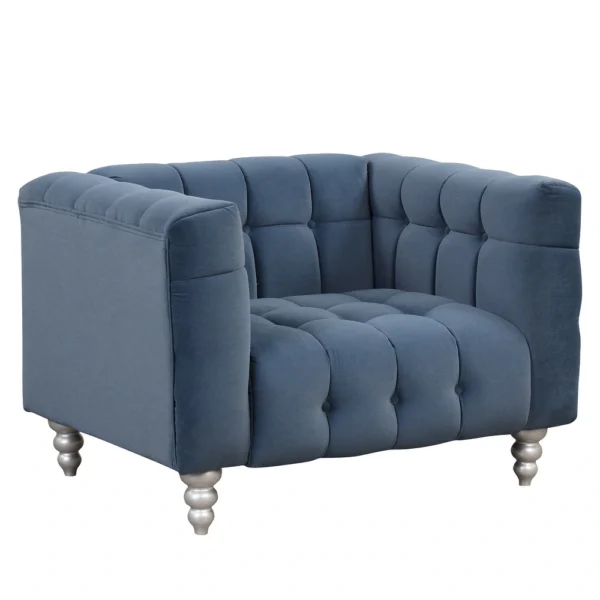 Modern 3-piece sofa set with solid wood legs, buttoned tufted backrest, Dutch fleece upholstered sofa set - Image 18