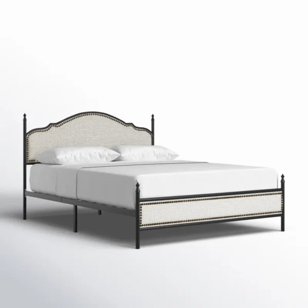 Alaja Upholstered Platform Metal Four Poster Bed - Image 2