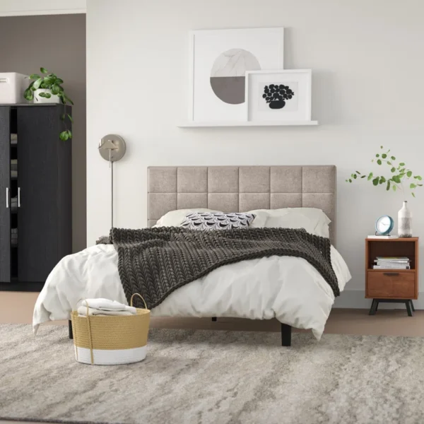 Suhavi Contemporary Modern Tufted Upholstered Low Profile Platform Bed - Image 2