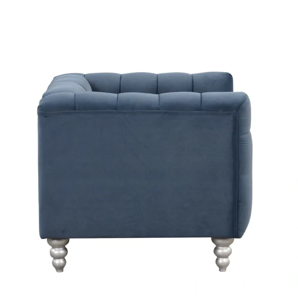 Modern 3-piece sofa set with solid wood legs, buttoned tufted backrest, Dutch fleece upholstered sofa set - Image 20