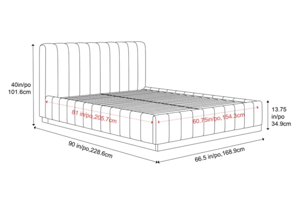 Reese Fabric Bed Frame - Image 3