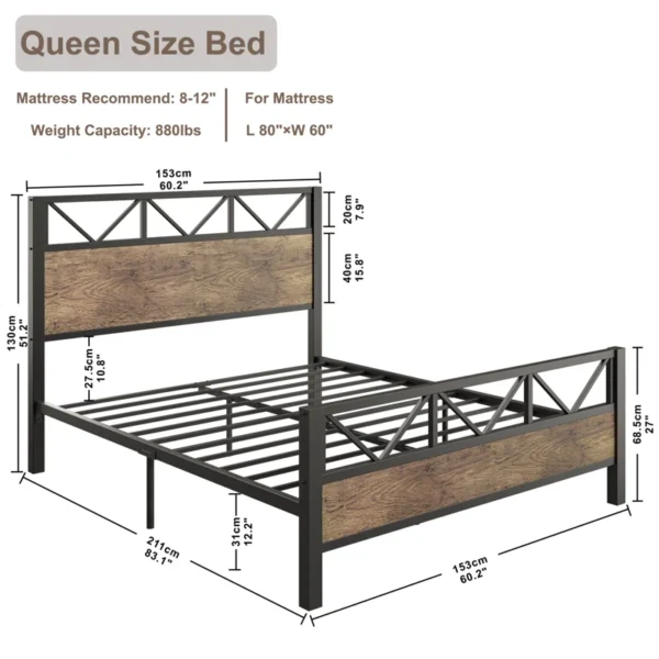 Wykeisha Metal Platform Bed - Image 3