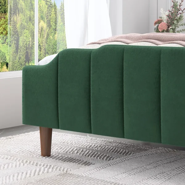 Malalia Upholstered Wingback Bed - Image 4