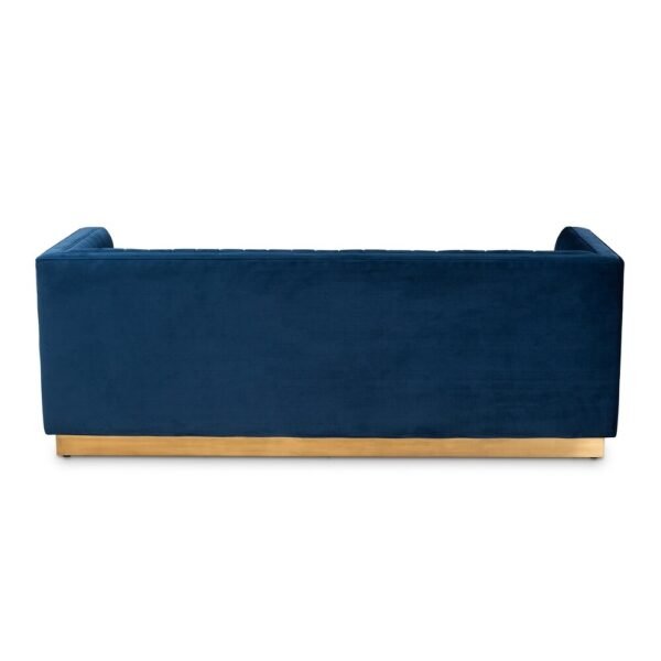 Aveline Glam and Luxe Upholstered Sofa - Blue - Image 5