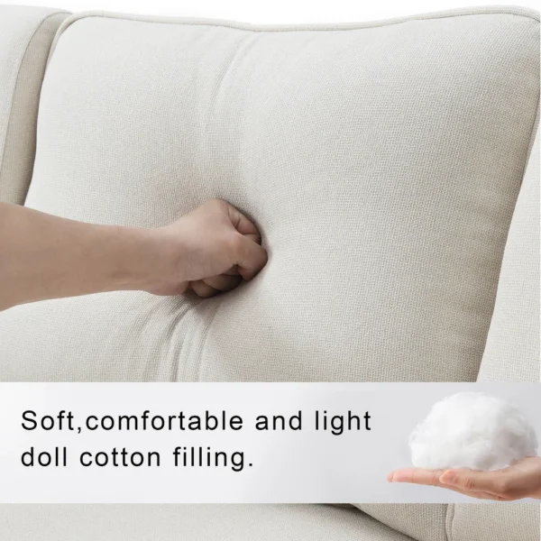 Upholstered Sofa with Console, 2 Cupholders and 2 USB Ports Wired or Wirelessly Charged - Image 4