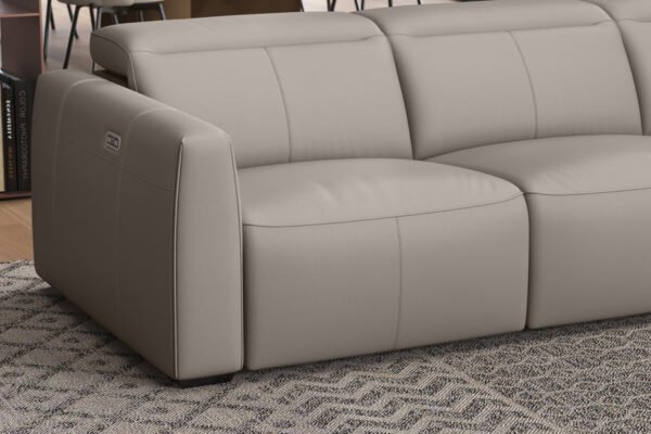 Carmen Leather L-Shape Dual Recliner with Console Sofa - Image 5