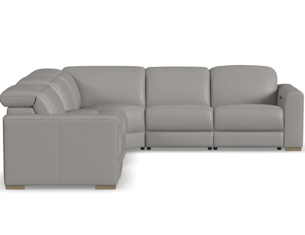 Aurora Leather Power Headrest Power Reclining Sectional - Image 3