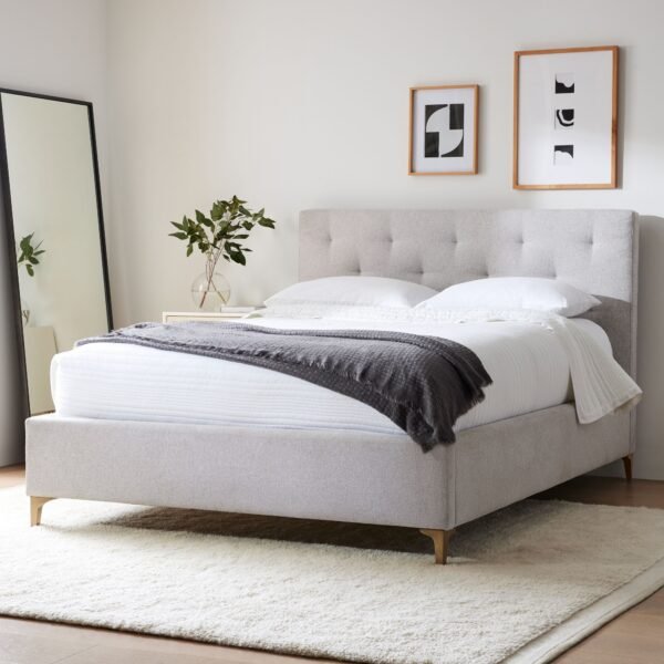 Emmett Tufted Low Profile Bed - Image 4