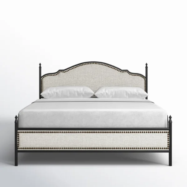 Alaja Upholstered Platform Metal Four Poster Bed - Image 4