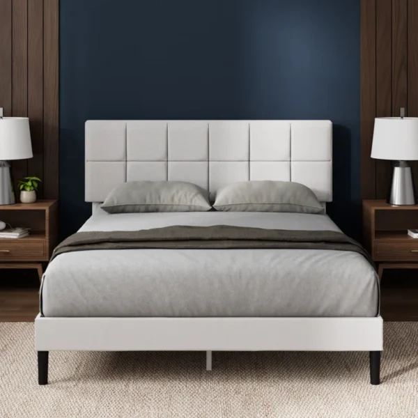 Suhavi Contemporary Modern Tufted Upholstered Low Profile Platform Bed - Image 4