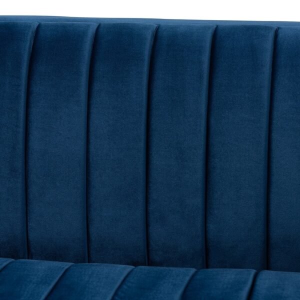 Aveline Glam and Luxe Upholstered Sofa - Blue - Image 6