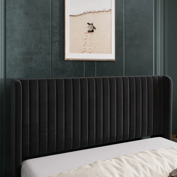 Candler Upholstered Platform Bed with Wingback - Image 5