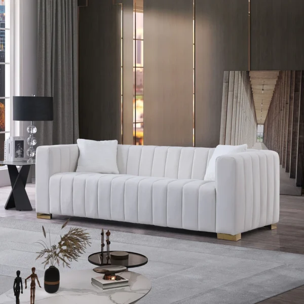 Wayna upholstered Modern Velvet Sofa for Living Room - Image 5