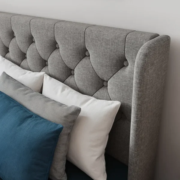 Walace Upholstered Wingback Bed - Image 6