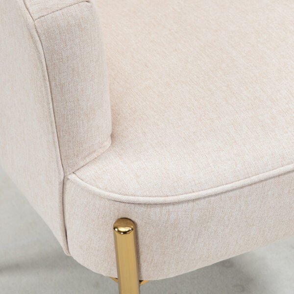 Armchair with Gold Metal Legs - Image 3