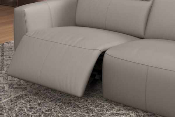 Carmen Leather L-Shape Dual Recliner with Console Sofa - Image 8