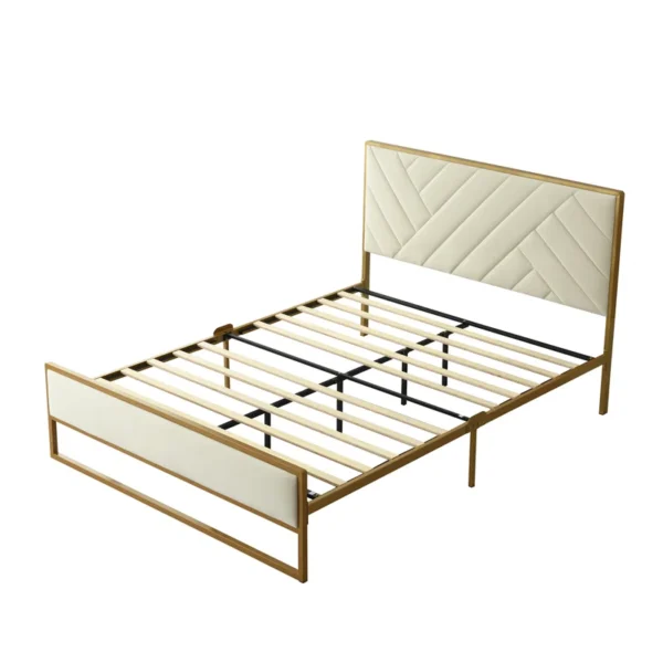 Sheila Upholstered Platform Bed with Velvet Tufted Headboard - Image 7