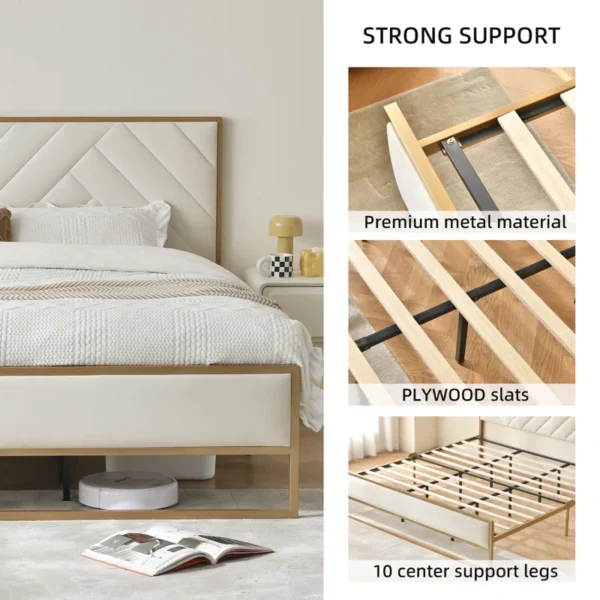 Sheila Upholstered Platform Bed with Velvet Tufted Headboard - Image 8