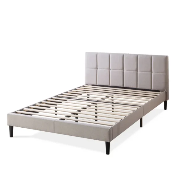 Suhavi Contemporary Modern Tufted Upholstered Low Profile Platform Bed - Image 8