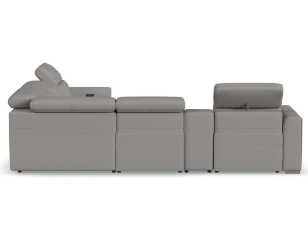 Aurora Leather Power Headrest Power Reclining Sectional - Image 7