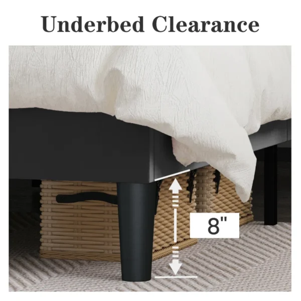 Candler Upholstered Platform Bed with Wingback - Image 9