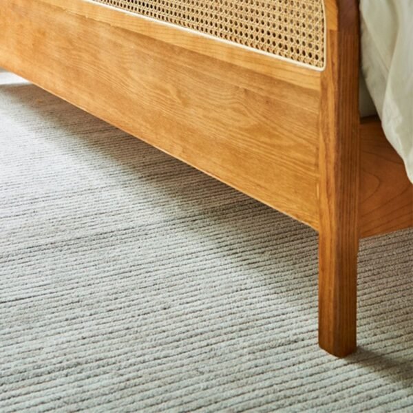 Tropical Rattan Style Bed in Brown with Headboard and Footboard - Image 9