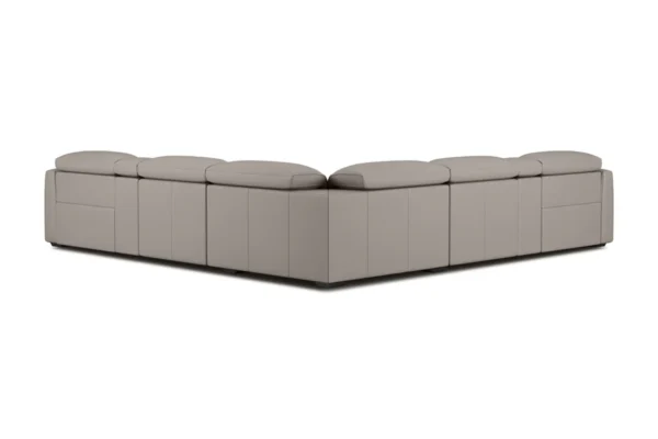 Carmen Leather L-Shape Dual Recliner with Console Sofa - Image 10
