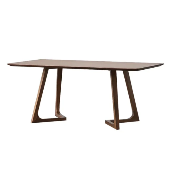Brown Rubberwood Dining Set, Modern Dinette Set for Home - Image 2