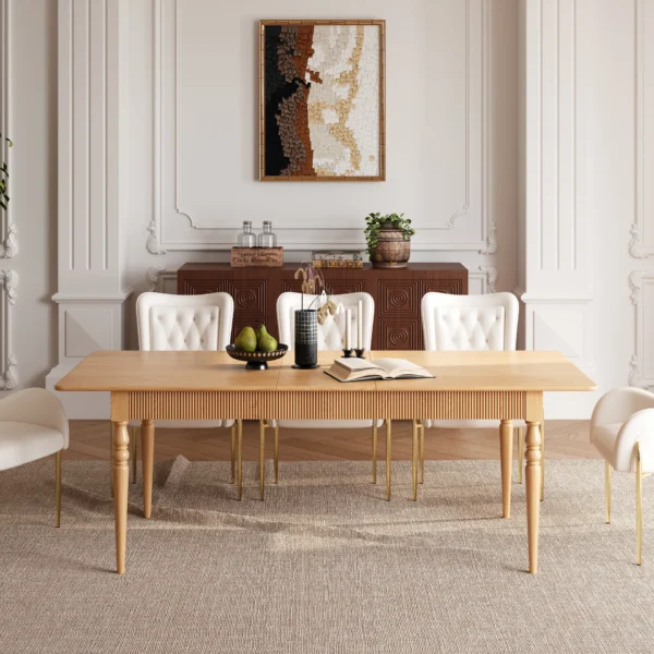 Extendable Wood Dining Table Mid Century Modern