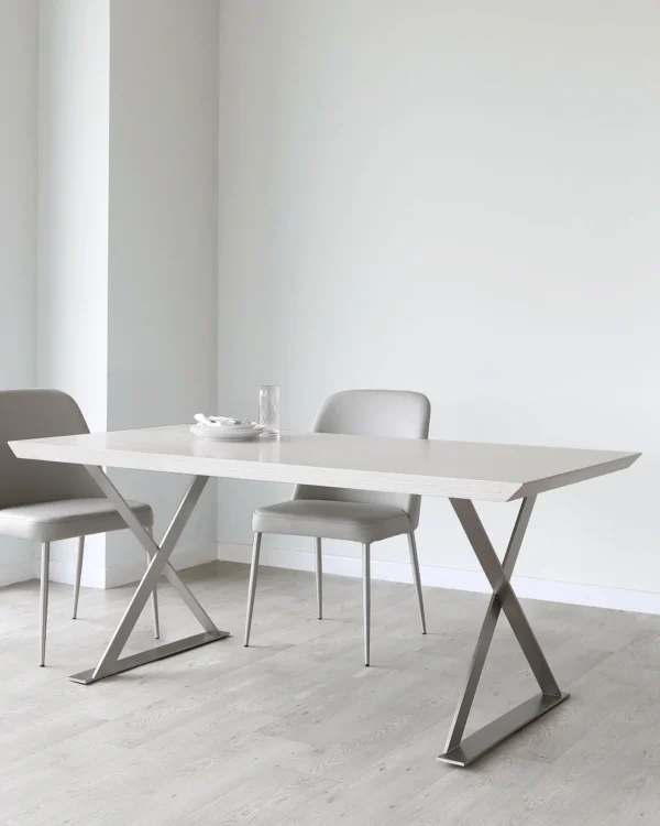 Nala Grey Oak 6 Seater Dining Table - Image 2