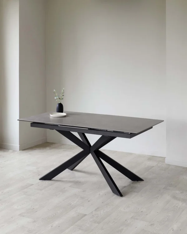 Hayden Light Grey Ceramic Extending 6 to 8 Seater Dining Table - Image 2