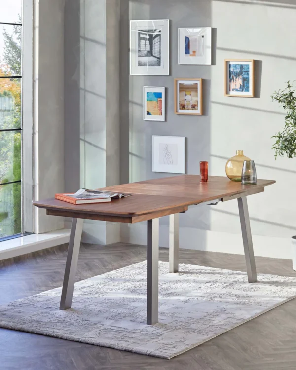 Assi Walnut Extending 6 To 8 Seater Dining Table