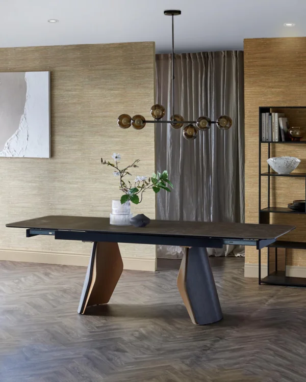 Collodi Dark Grey Ceramic Extending 8 to 10 Seater Dining Table