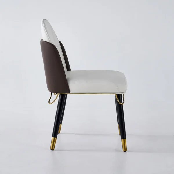 Modern Rectangle Sintered Stone Dining Table with 8 Chairs in Gold - Image 10